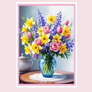 Frohe Muttertagsgrüße Frühlingsblumen Karte