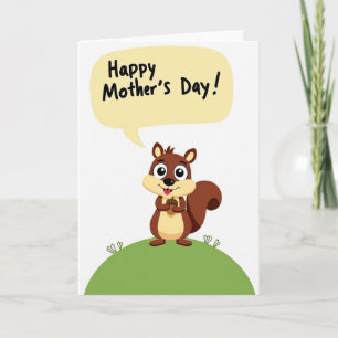 Frohe Muttertagskarte Eichhörnchen Karte