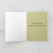 Frohe Muttertagsnachtigallenvögel im Baum  Karte (Innenseite)