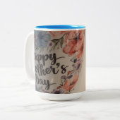 Frohe Muttertagstasse Zweifarbige Tasse (Vorderseite Links)