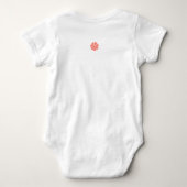 Frohe Muttertagstext Blumen Vogel Baby Strampler (Rückseite)