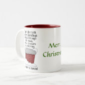 Frohe Nacht vor Weihnachten Maus Zwei-Tone-Kaffee Zweifarbige Tasse (Vorderseite Links)