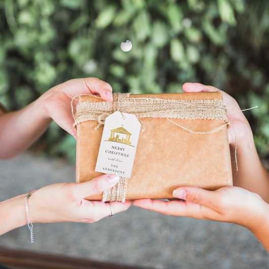 Frohe Namen Weihnachten Weihnachten Heilige Famili Geschenkanhänger