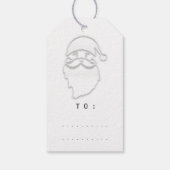 Frohe Namen Weihnachten Weihnachten Silver Santa Geschenkanhänger (Rückseite)