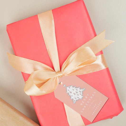 Frohe Namen Weihnachtsbaum Rose White Geschenkanhänger
