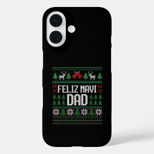 Frohe Navi Papa Lustiger hässlicher Weihnachtspull Case-Mate iPhone Hülle (Rückseite)