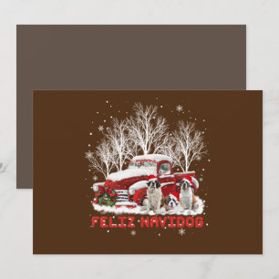 Frohe Navidog Saint Bernard Weihnachten Hunde Lieb Einladung