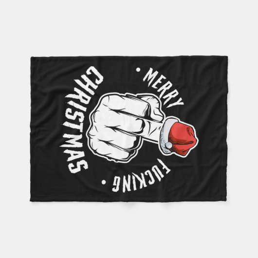 Frohe Neuaminisierung Weihnachten unpassende Männe Fleecedecke (Vorderseite (Horizontal))