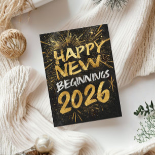 Frohe neue Anfänge 2026 Karte