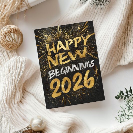 Frohe neue Anfänge 2026 Karte