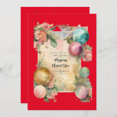 frohe neue Jahr 2024 Einladungskarten (Vorne/Hinten)