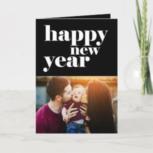 Frohe Neujahr 5-Foto-Feiertagskarte Feiertagskarte