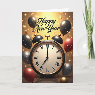 Frohe Neujahrs-Festballons Karte
