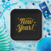 Frohe Neujahrs-Papierteller Pappteller (Party)