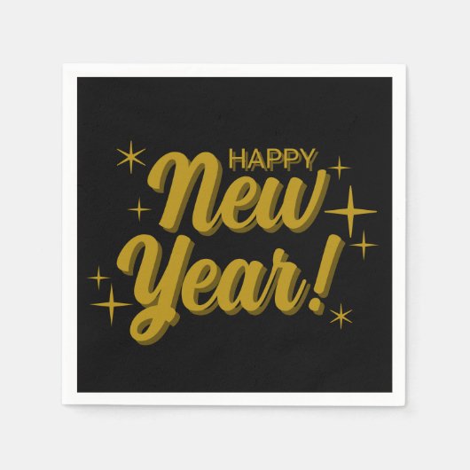 Frohe Neujahrs Servietten (Vorderseite)