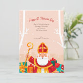 Frohe Nikolaus-Grüße Karte (Stehend Vorderseite)