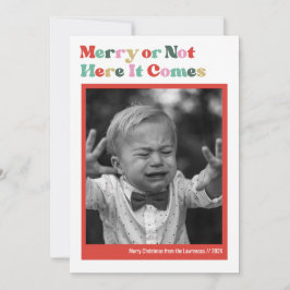 Frohe oder nicht weiße Weihnachtsfeier Foto Feiertagskarte