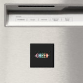 Frohe Oma Boho-Oma eines Cheerleaders Großmutter Magnet (In Situ (Geschirrspüler))