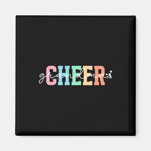 Frohe Oma Boho-Oma eines Cheerleaders Großmutter Magnet (Vorne)