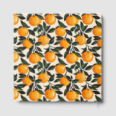 Frohe Orange Digitale Illustration Gästebuch (Rückseite)