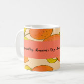 Frohe Orange Lemon Frucht Kaffeetasse (Vorderseite Links)