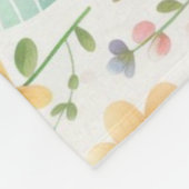 Frohe Osterblüten Fleecedecke (Ecke)
