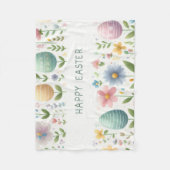 Frohe Osterblüten Fleecedecke (Vorderseite)