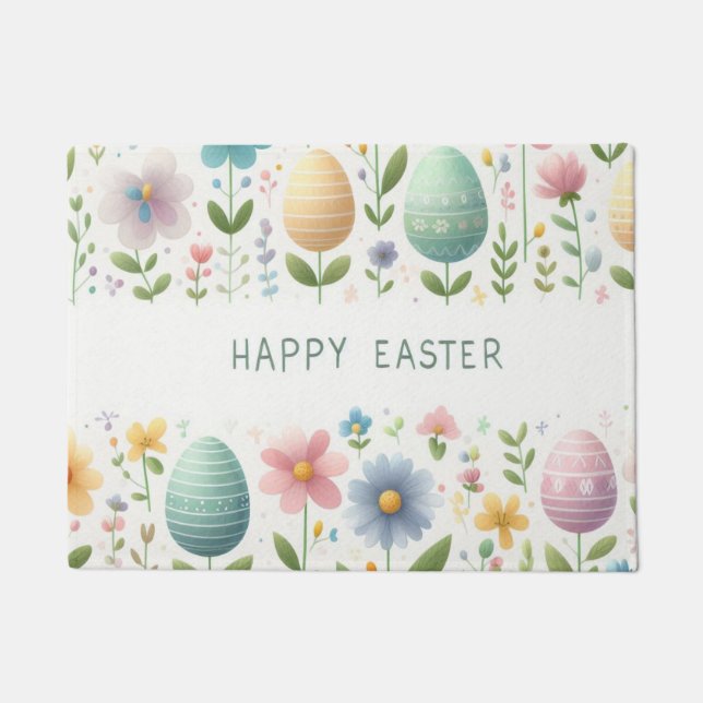 Frohe Osterblüten Fußmatte (Vorderseite)