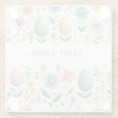 Frohe Osterblüten Glasuntersetzer (Rückseite)