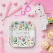 Frohe Osterblüten Pappteller (Party)