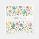 Frohe Osterblüten Serviette (Vorderseite)