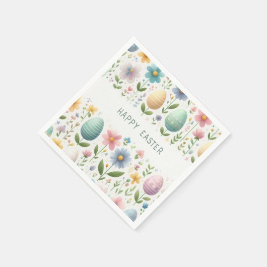 Frohe Osterblüten Serviette (Ecke)