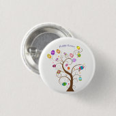 Frohe Osterdekorative Baumeier Button (Vorne & Hinten)