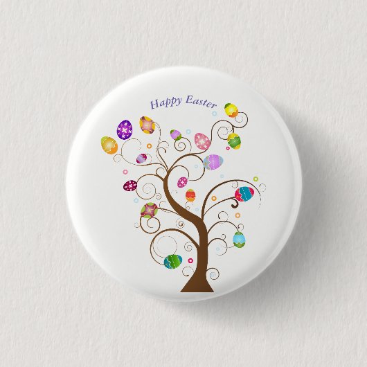 Frohe Osterdekorative Baumeier Button (Vorderseite)