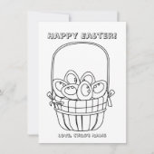 Frohe Ostereier gefüllt Körbchen Farbseite (Vorderseite)