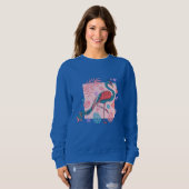 Frohe Ostereier Pfauenretro Sweatshirt (Vorne ganz)