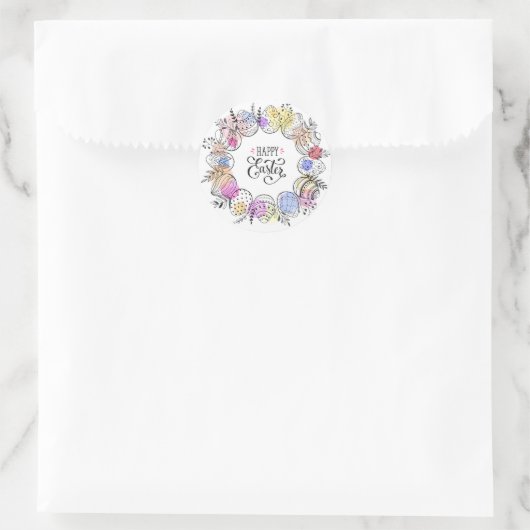 Frohe Ostereier Runder Aufkleber (Tasche)