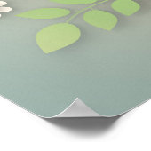 Frohe Ostereier und Frühlingsblumen Poster (Ecke)