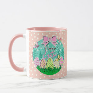 Frohe Ostereier und Schmetterlinge Tasse