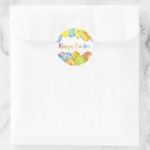 frohe Osterfarbenprächtige Aufkleber (Tasche)