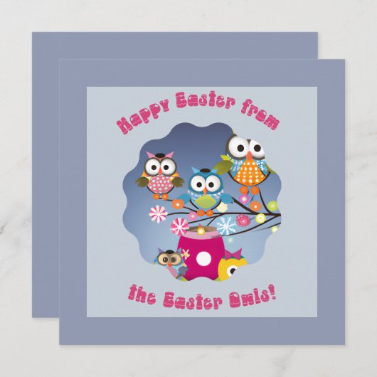 Frohe Osterfeier aus den Osterfeiern! Einladung (Vorne/Hinten)