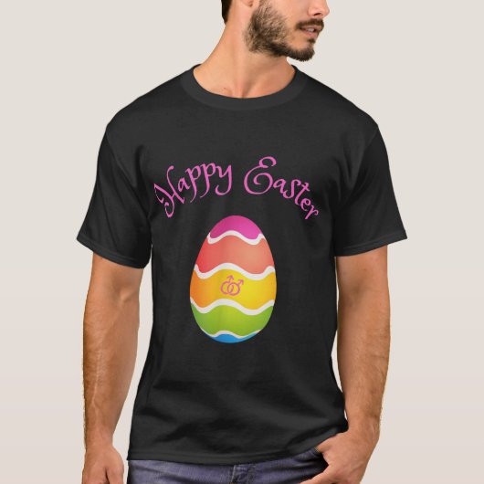 Frohe Osterfeier für schwule Männer mit Ostereier  T-Shirt (Vorderseite)