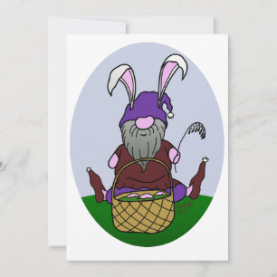 frohe Osterfeier von unserem Gnome zu deinem Oval Feiertagskarte