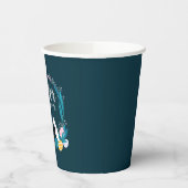 Frohe Osterfeige, Schwarze Katze mit sonnigen Ohre Pappbecher (Links)