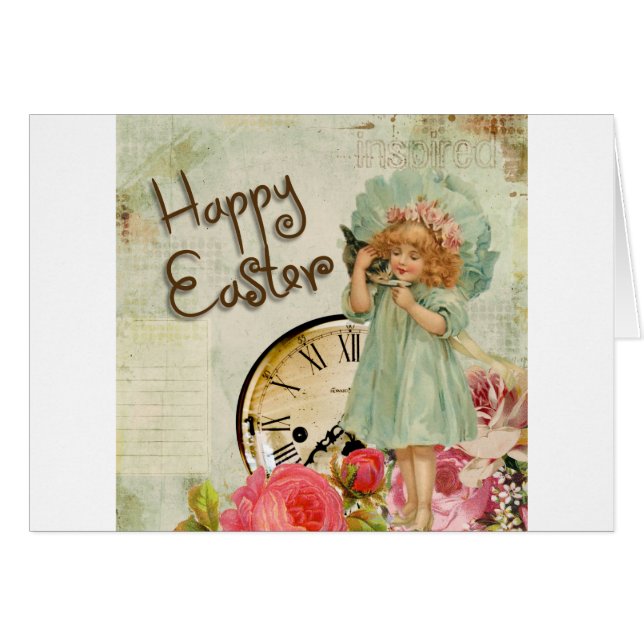 frohe Osterfrau (Vorderseite (Horizontal))