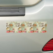 frohe Osterfrau Autoaufkleber (Auf Auto)
