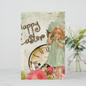 frohe Osterfrau Briefpapier (Stehend Vorderseite)