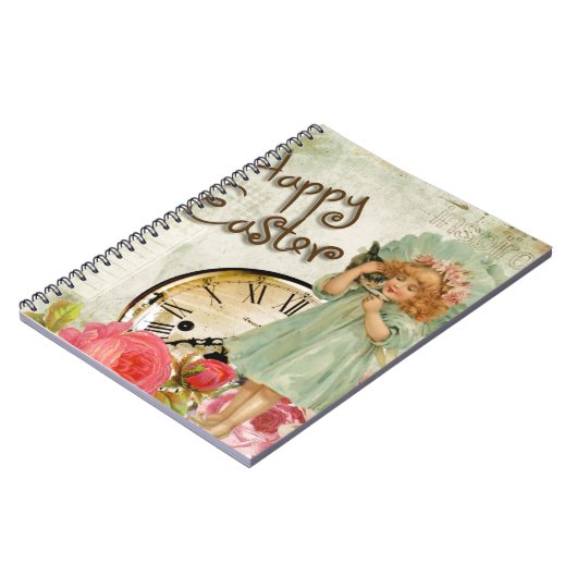 frohe Osterfrau Notizblock (Linke Seite)