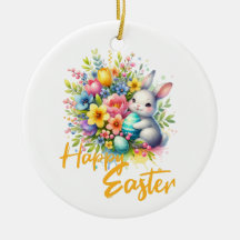 Frohe Osterfrühlingssonne Blume mit niedlichem Has