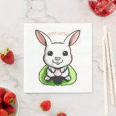 Frohe Osterhase an Ostern Serviette (Beispiel)
